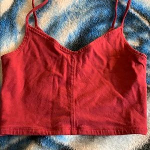 Red hollister crop top